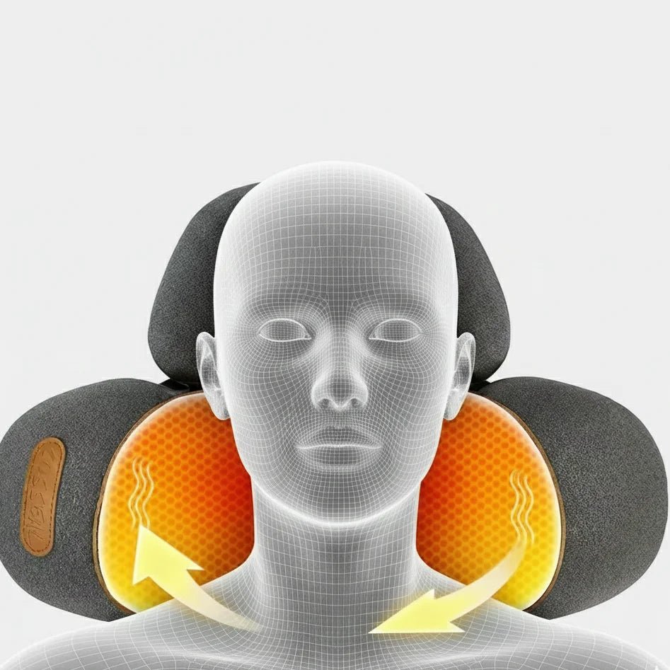 ThermaPulse™ Cervical & Neck Pain Relief Massage Pillow - Ascensiumvariant_skuneck pain tension relief traction cervical device massage
